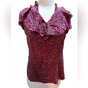 Classiques XS Entier Purple Black Red Beige Silk/Spandex Lined Side-Zipper Top
